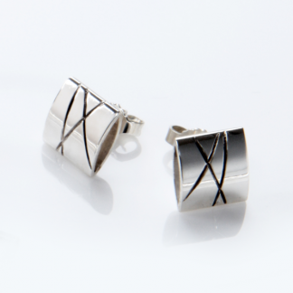 CrissxCross - Stud Earrings in sterling silver