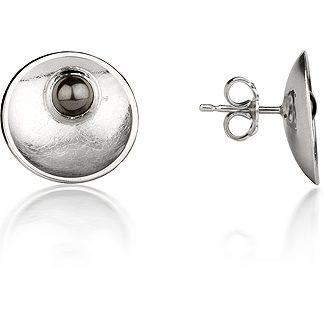 Orbita - stud earrings with hematite