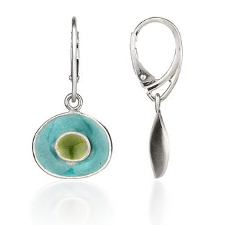 Torre del mar- Earrings  with turquoise and green enamel