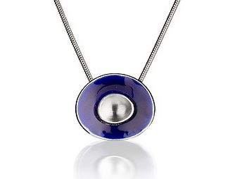 Torre del mar- pendant with blue enamel