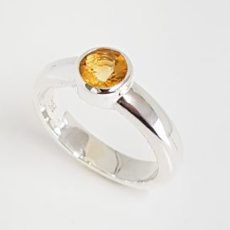 Yellow citrine ring